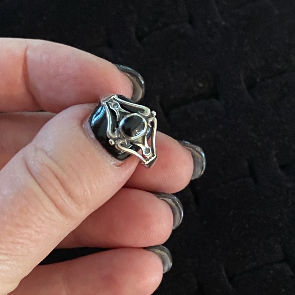 Sterling and Onyx ring